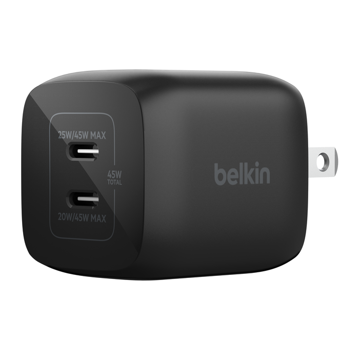 Cargador de pared USB-C doble con PPS de 45 W Belkin