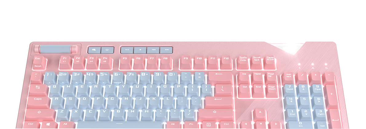 Teclado ROG XA01StrixFlarePNKRDUS Rosa