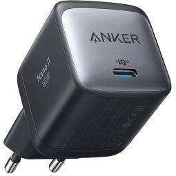 Cargador USB-C Anker nano 45W con cable USB-C a USB-C NEGRO