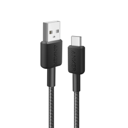 Cable USB-A a USB-C trenzado Anker 322 91cm negro