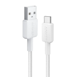 Cable USB-A a USB-C trenzado Anker 322 91cm blanco