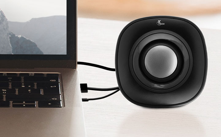 Parlantes Stereo 2.0 canales con USB Xtech XTS-115BK Negro
