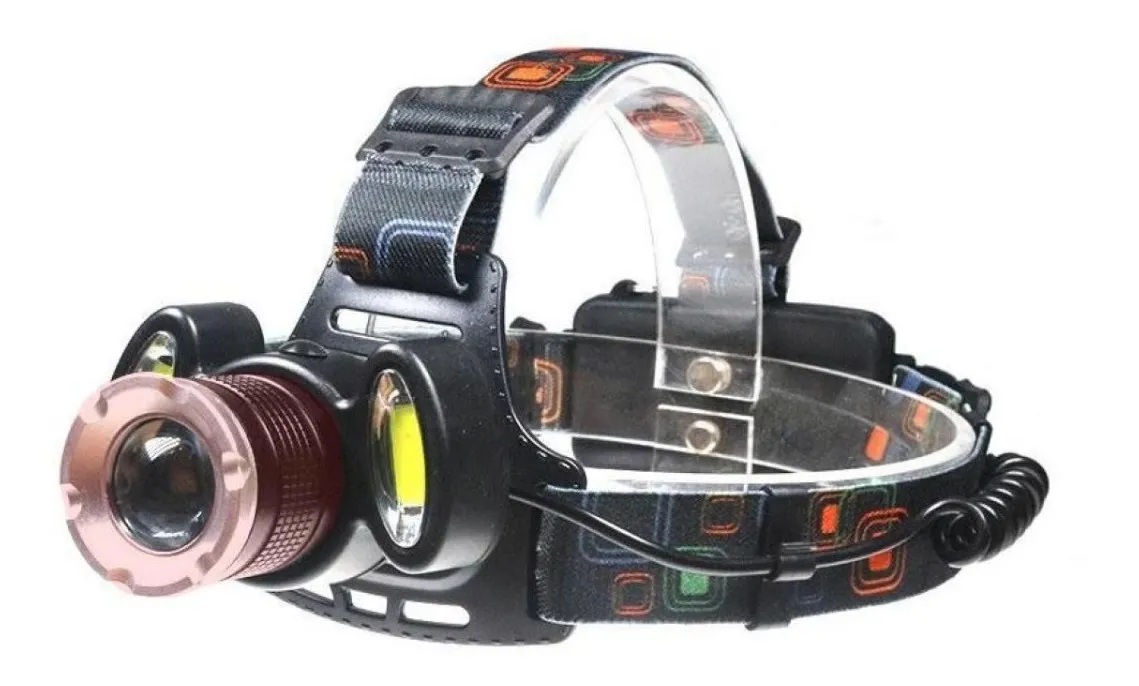 Linterna De Cabeza Recargable Headlight Con 2 Led Laterales