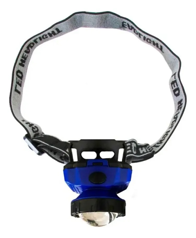 Linterna de Cabeza tipo Minero Cob Led NF-T850 3x AAA Azul