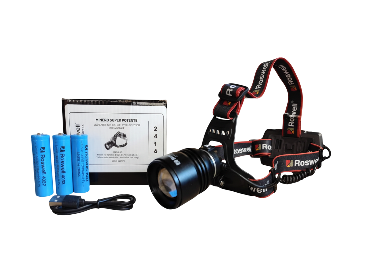 Linterna De Cabeza Recargable Super Potente Led Laser 800lm
