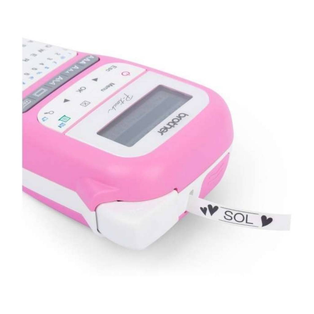 Rotuladora de Etiquetas Portátil Brother PT-H110 Rosa