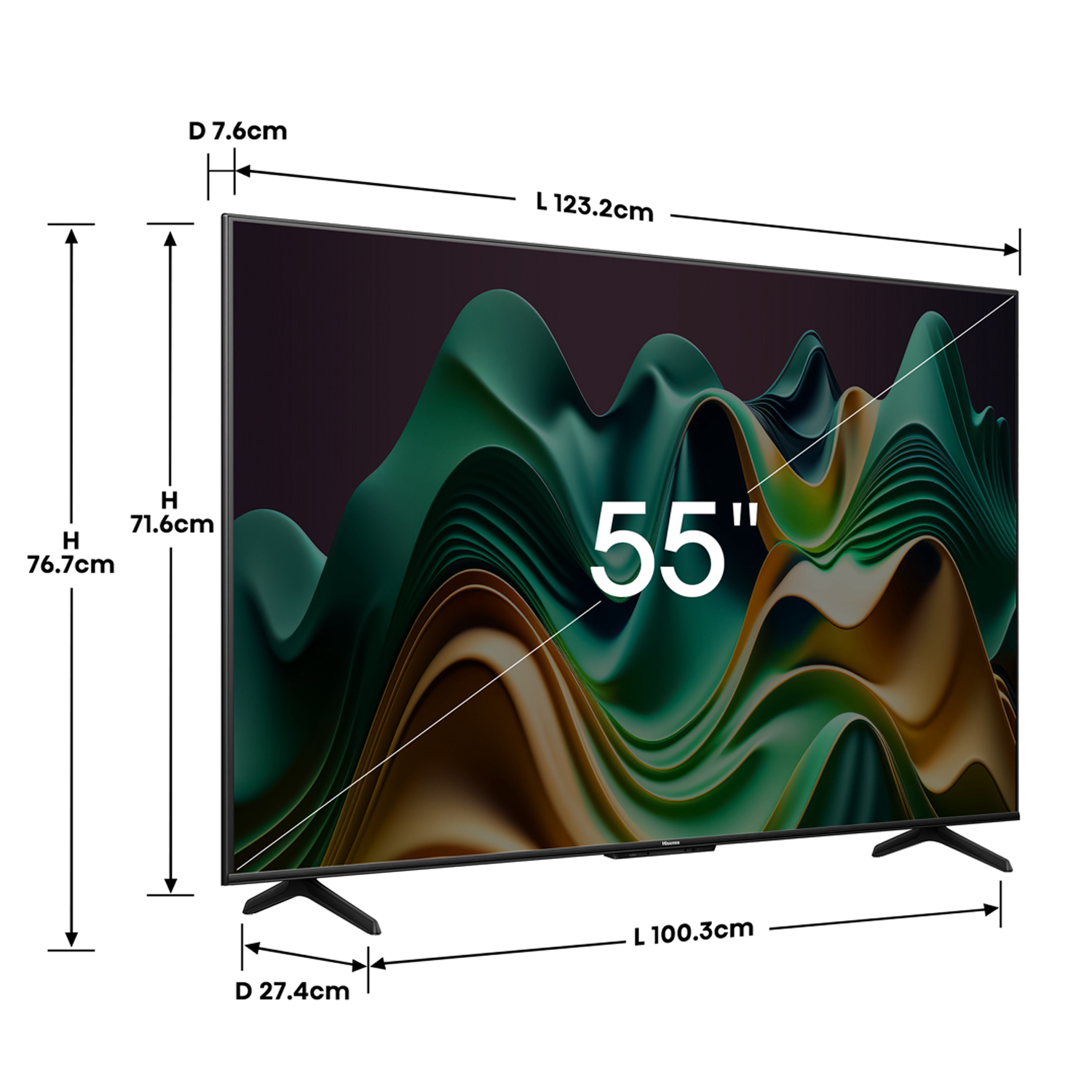 TELEVISOR HISENSE SMART TV MINI-LED UHD 4K 55 Google