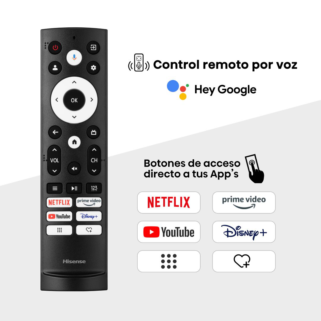 TELEVISOR HISENSE SMART TV MINI-LED UHD 4K 55 Google