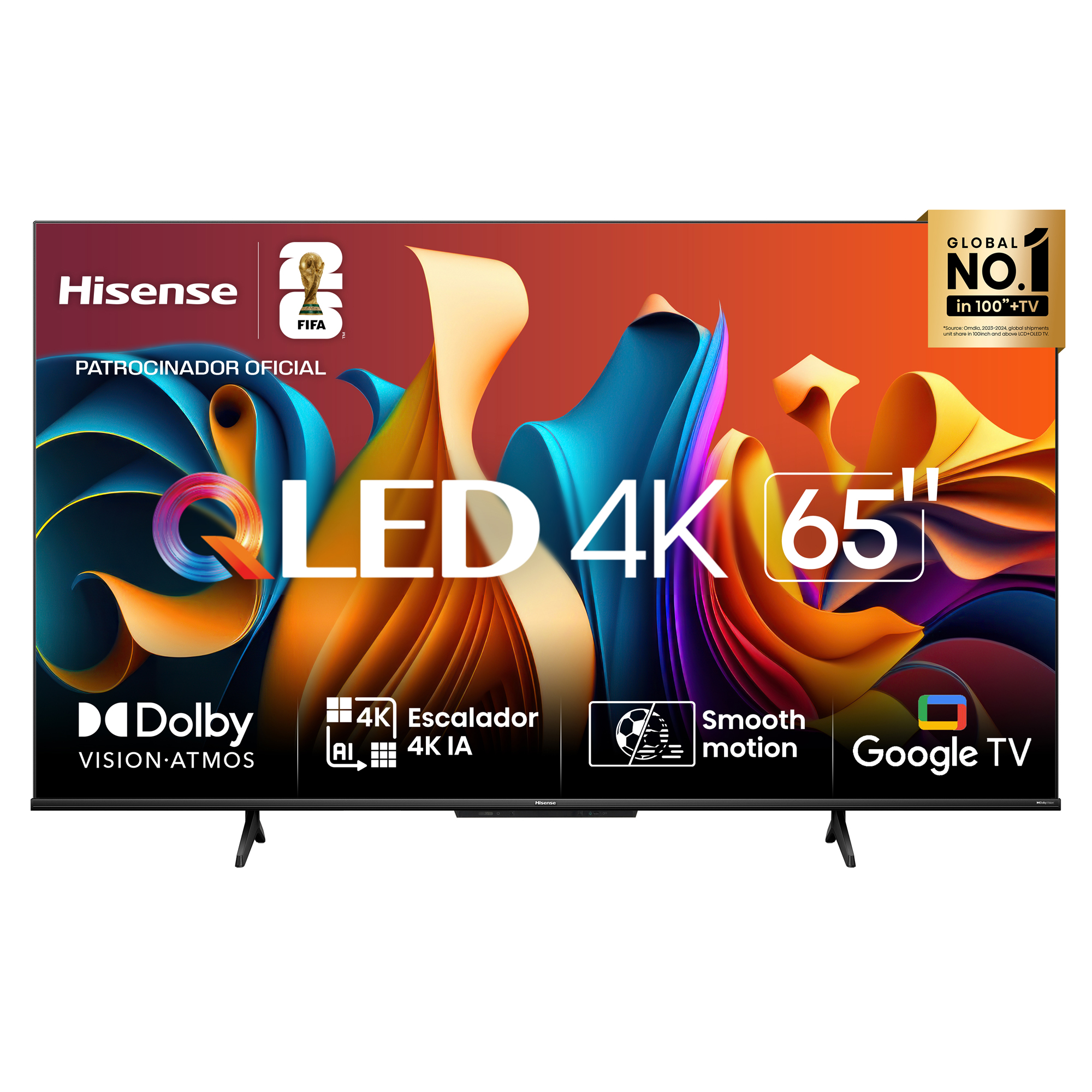 TELEVISOR HISENSE SMART TV QLED UHD 4K 65 Google TV