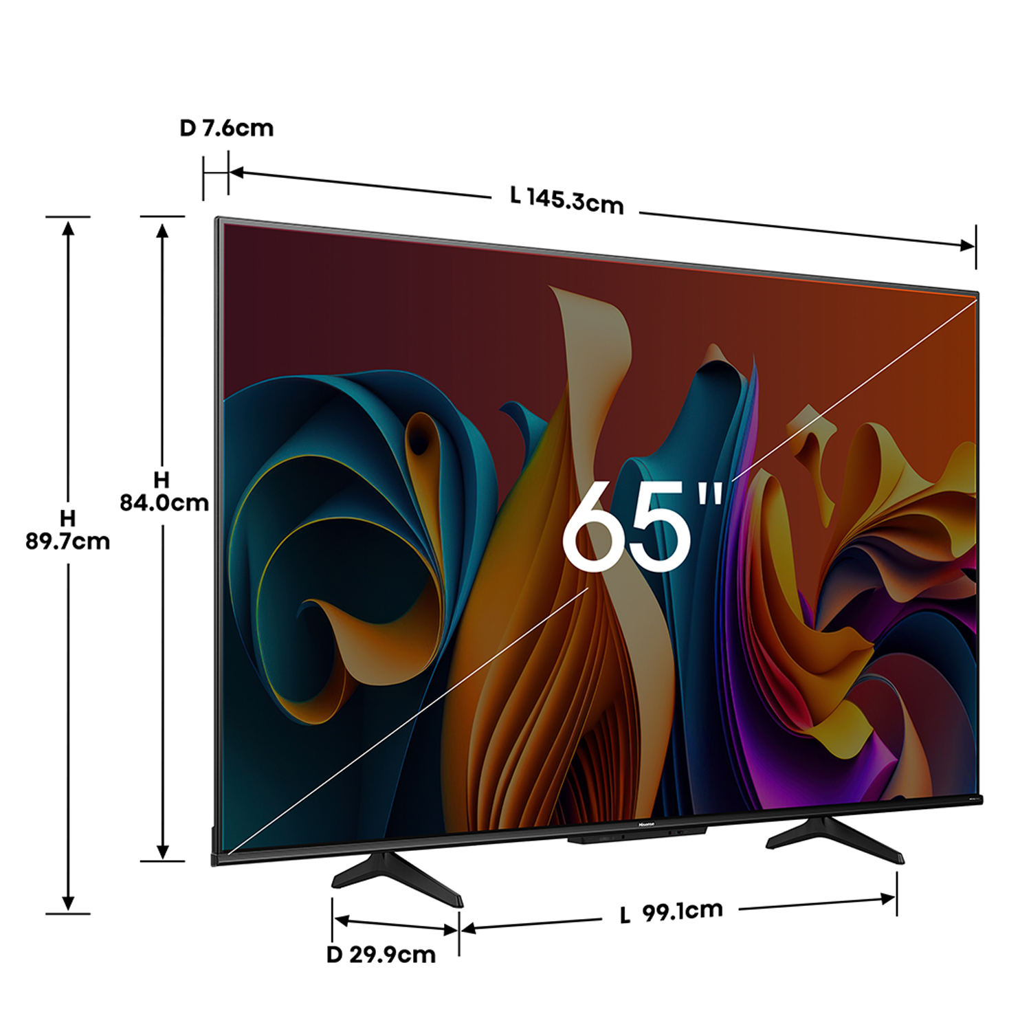 TELEVISOR HISENSE SMART TV QLED UHD 4K 65 Google TV