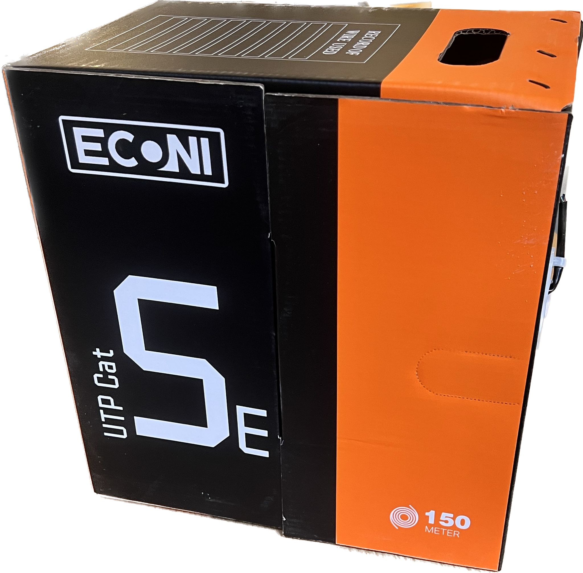 Bobina Cable UTP Cat5e 150m EXT Negro CCA 14055E Econni