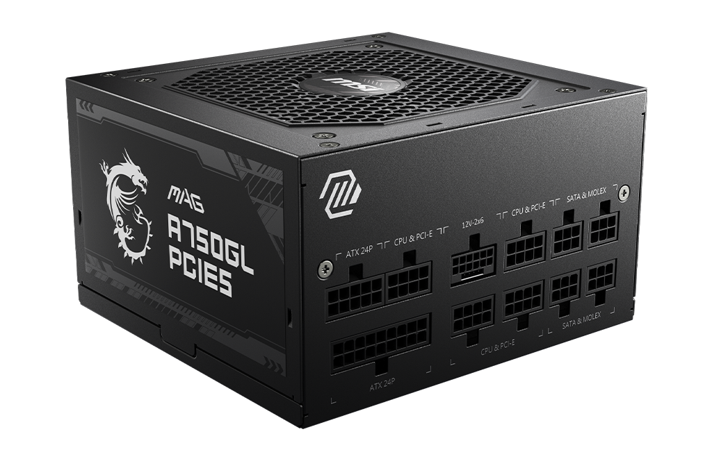 FUENTE MSI MAG A750GL PCIE5 750W 80 PLUS Gold