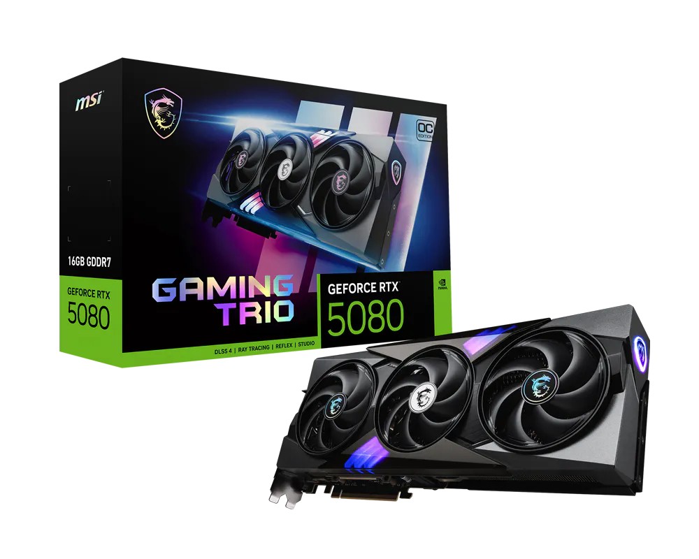 Tarjeta Grafica MSI RTX 5080 Gaming Trio OC 16GB GDDR7