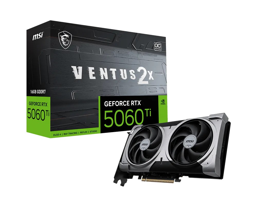 Tarjeta Grafica MSI RTX 5060 Ti Ventus 2X OC PLUS 16GB GDDR7