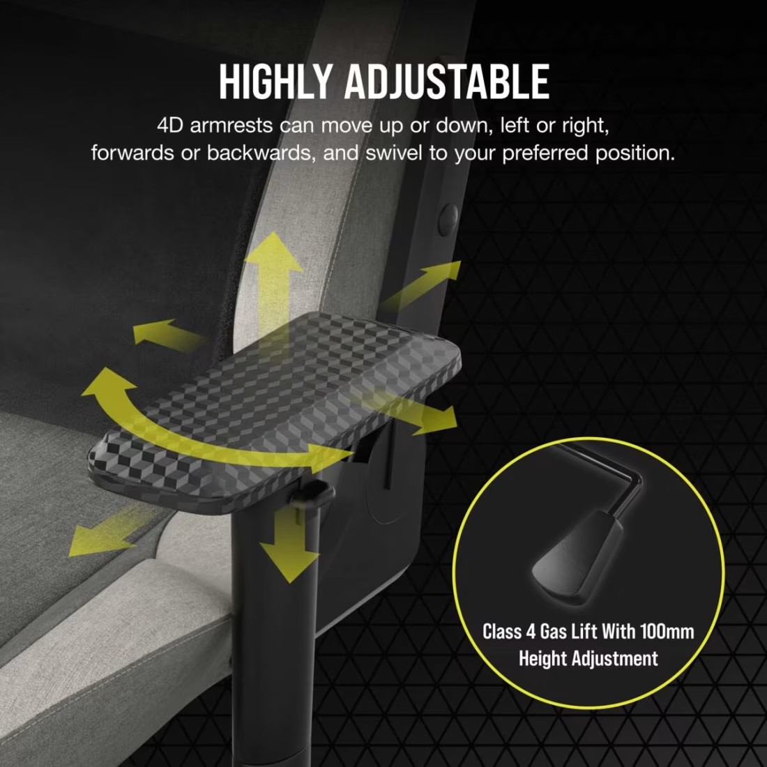 Silla GAMER CORSAIR T3 RUSH Fabric Gris/blanco