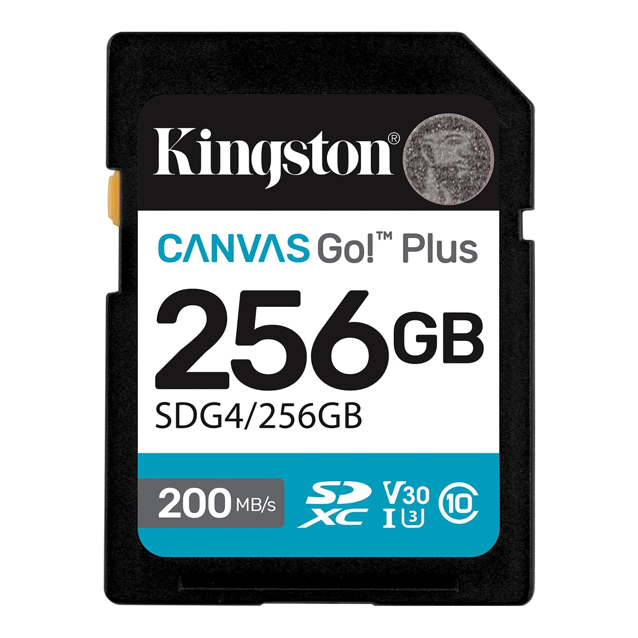 Tarjeta SD Kingston Canvas Go Plus 256GB U3 V30 200MB/s