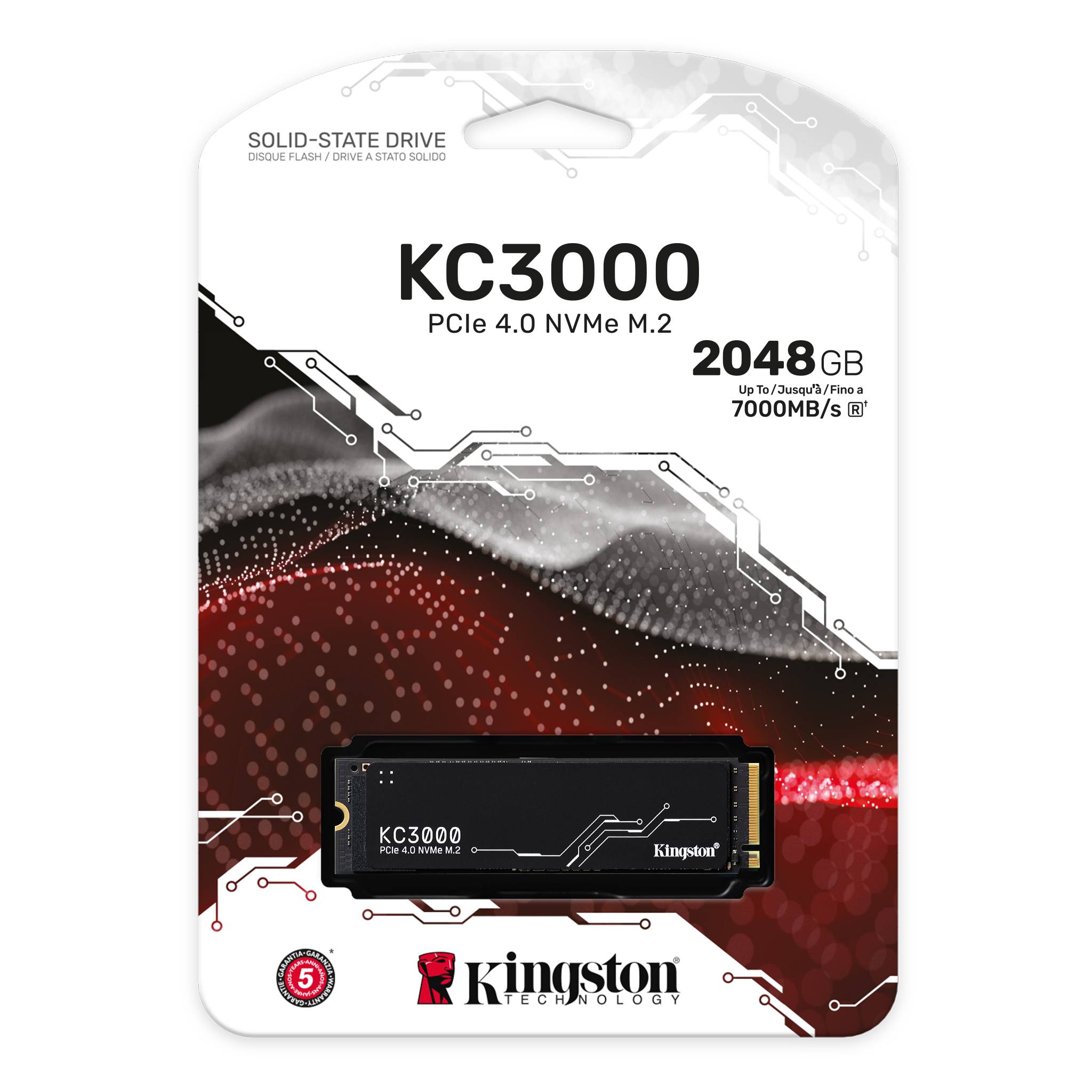 Dsco SSD Kingston KC3000 2TB M.2 NVMe PCIe 4.0 7000MB/s