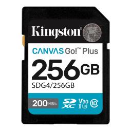 Tarjeta SD Kingston Canvas Go Plus 256GB U3 V30 200MB/s